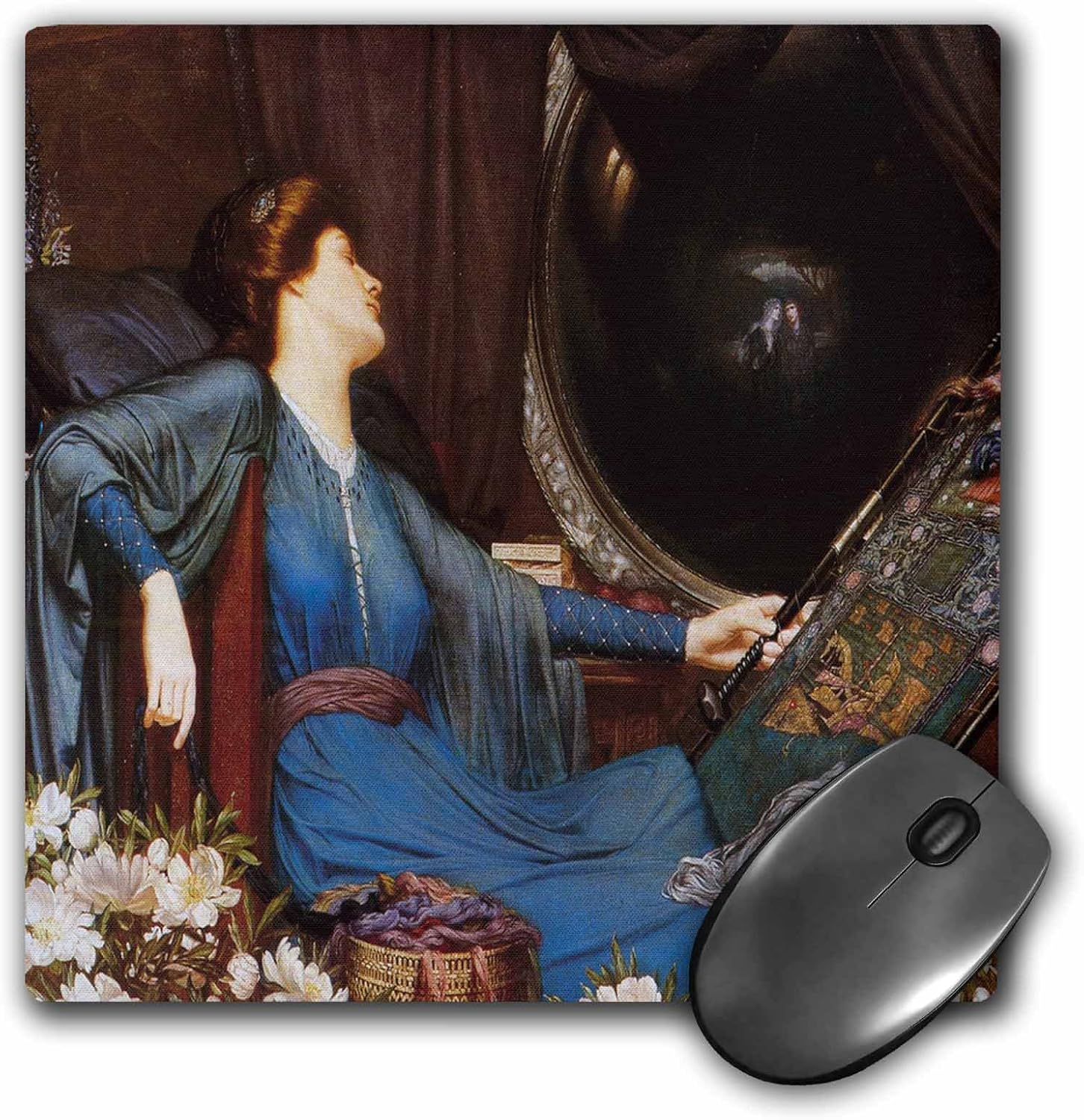 3dRose mp_149526_1 8" x 8" I am Half-Sick of Shadows Said The Lady of Shallot Xsidney Harold Meteyard Mouse Pad