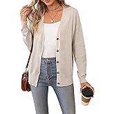 Arach&Cloz Women’s Wool Blend Oversized Lightweight Spring Business Casual Cardigan Sweaters