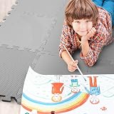 kidoola Foam Baby Play Mat 29x29cm Pink 9pc 7mm Interlocking EVA Tiles view 6
