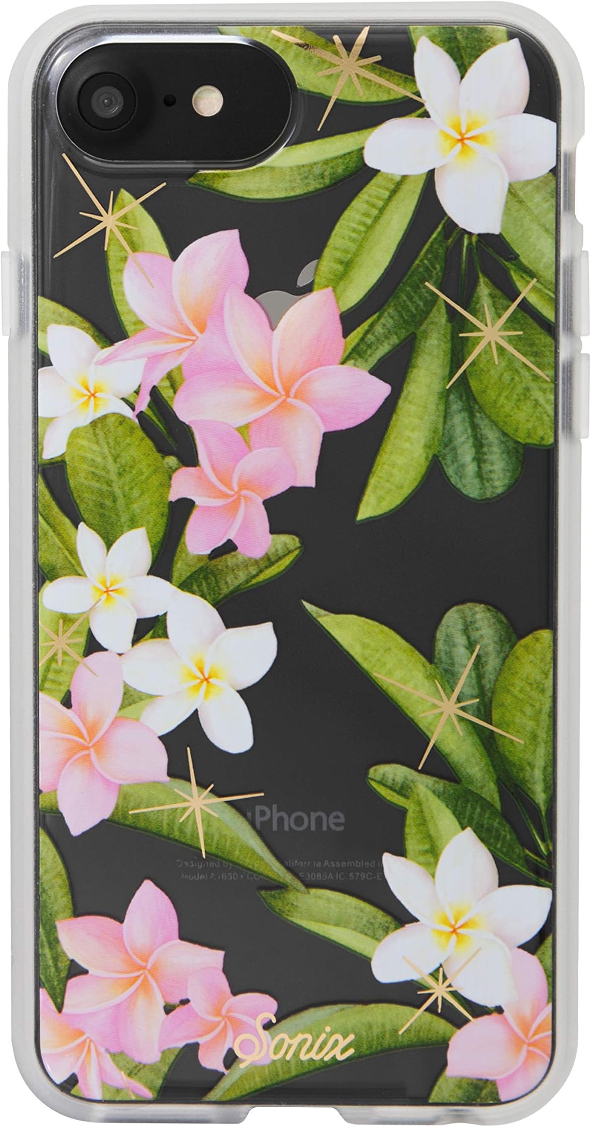 Sonix Plumeria (Pink, White, Flowers) Cell Phone Case [Military Drop Test Certified] Women's Protective Clear Case for Apple iPhone 6, iPhone 6s, iPhone 7, iPhone 8