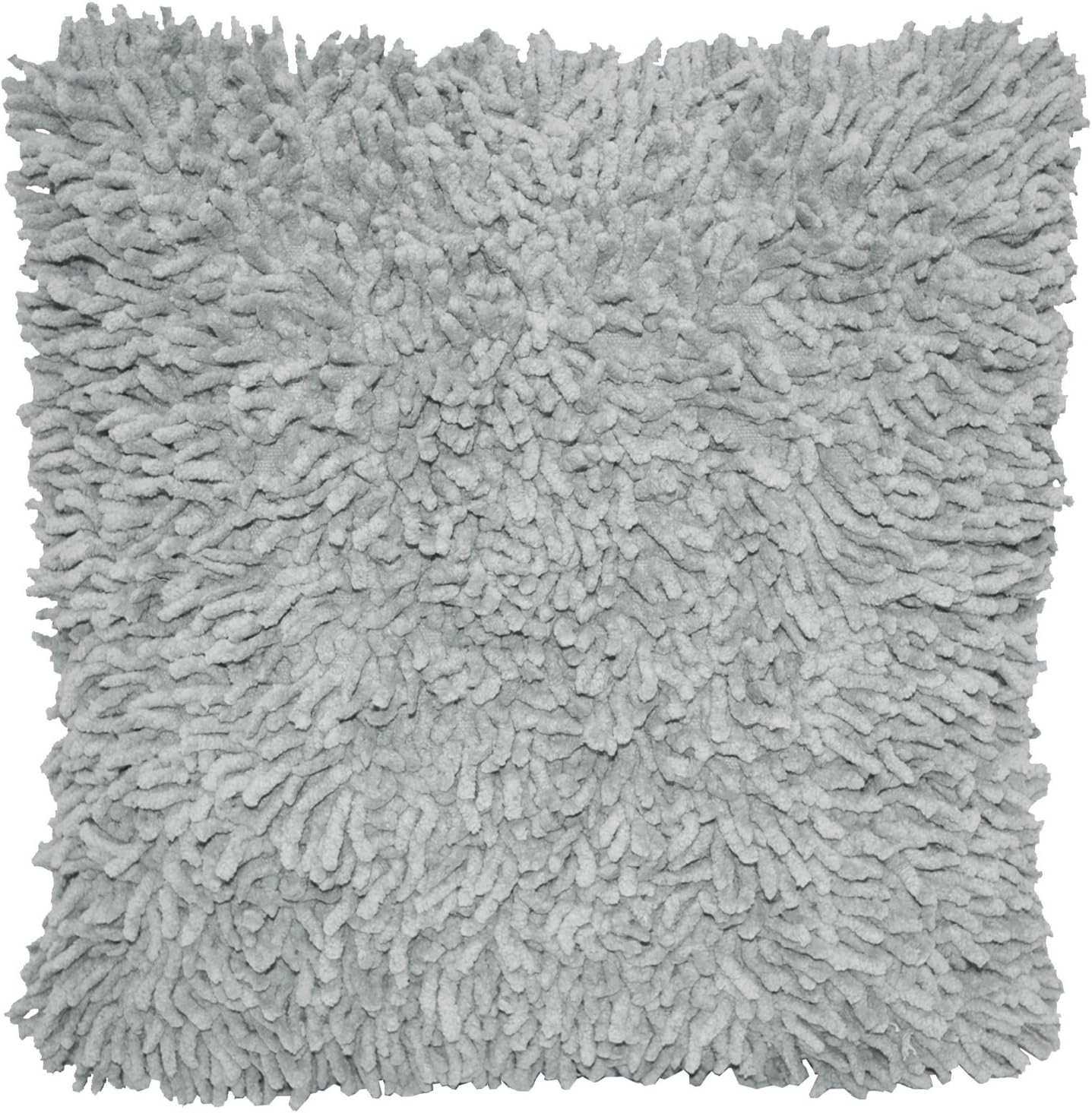 Shagadelic Chenille Twist Shag Pillow, 18-Inch, Gray