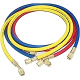 Joywayus 60 inch 3pcs 3 Color 1/4" SAE Thread Car Air Conditioning Refrigeration Charging Hose Tube R12 R22 R502
