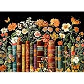 500 Piece Puzzle for Adults | Vintage Wildflowers Books Puzzle | Recycled Cardboard Plant Flowers Jigsaw Puzzle 500 Pieces | Challenging Game Home Decor Birthday Party Gift Toy for Adults Seniors