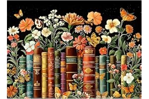 MAIQUFA 500 Piece Puzzle for Adults | Vintage Wildflowers Books Puzzle | Recycled Cardboard Plant Flowers Jigsaw Puzzle 500 Pieces | Challenging Game Home Decor Birthday Party Gift Toy for Adults Kids Seniors