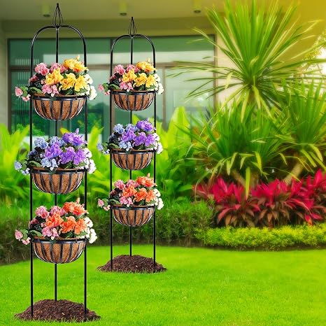 Sorbus® Enrejado de jardín Redondo Obelisk para Plantas trepadoras ...