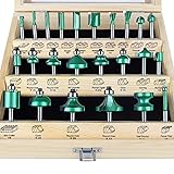 KOWOOD Pro Router Bits Sets of 24Z Pieces 1/4 Inch