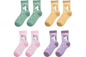 OILPUS Kids Merino Wool Hiking Socks for Toddlers Boys Girls, 4 Pairs Warm Thick Thermal Crew Boot Heavy Cozy Gift Socks