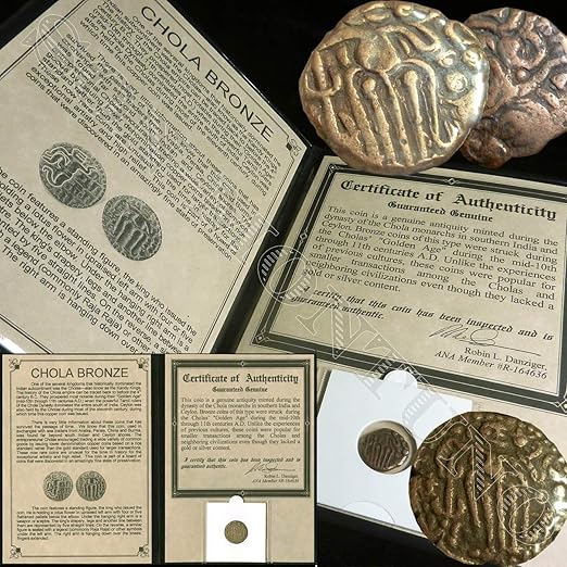 CHOLA DYNASTY COIN Ancient India Rajaraja Bronze Coin from 851014 AD