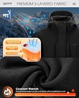 33,000ft Women’s Softshell Jacket Hooded Waterproof Windproof 3XL Black view 7