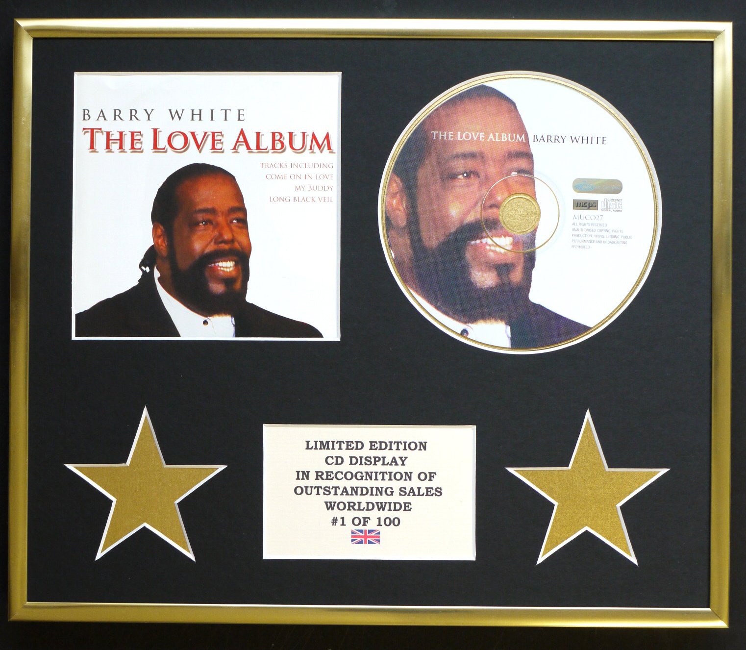 BARRY WHITE/CD DISPLAY/LIMITED EDITION/COA/THE LOVE ALBUM