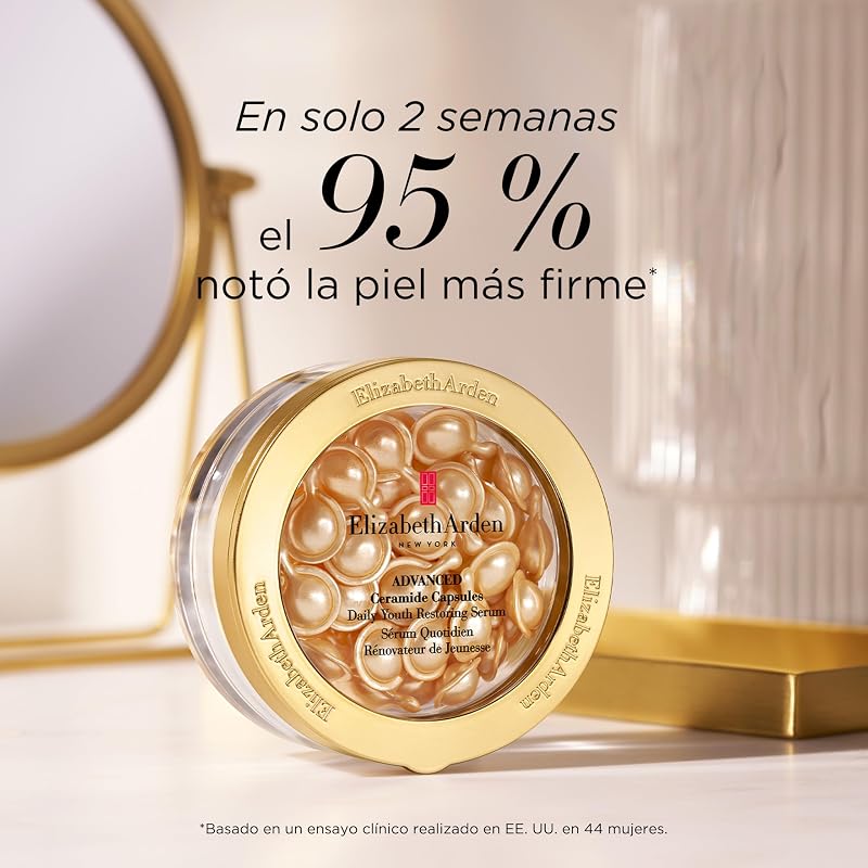 - Advanced Cápsulas de Sérum de Ceramidas, con Aceite de Tsubaki, Efecto Triple Antiedad, Rejuvenece, Repara, Hidrata y Difumina Arrugas, Monodosis, Aplicar 1 al Día, 30 cápsulas