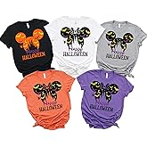 Happy Halloween Shirts for Women Kids Men Toddler Family Vacation Shirts Spooky Matching Family Shirts for Vacation Set Haloween Tees Multicolor