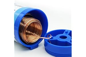 YEZHET Copper Wire 16 Gauge, 99.9% Pure Soft, 360 ft Roll, 1.2 lb Dispenser for Jewelry Making, Electroculture Gardening, DIY, Beading, Science Projects