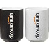 【Amazon.co.jp限定】Amazon.co.jpオリジナル 湯呑 ペアセット(ブラック&ホワイト)