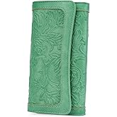 MEITRUE Women's Wallet Leather RFID Blocking Trifold Ladies Purse Embossed long Clutch Card Holder Phone Checkbook Organizer