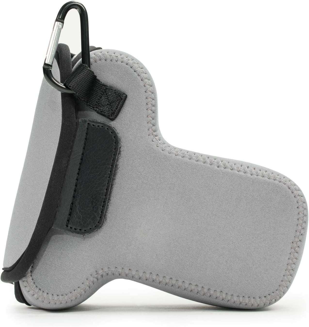 MegaGear MG1197 Ultra Light Neoprene Case with Carabiner for Olympus OM-D E-M5 Mark II 12-40mm Camera - Grey - Image 4