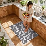 SHACOS Dirt Trapper Door Mat 80x120 cm Non-Slip Indoor Outdoor Grey view 6