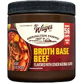 Mrs. Wages &amp; Orrington Farms Beef Broth Base, Granulated Bouillon Seasoning, 12 oz Jar