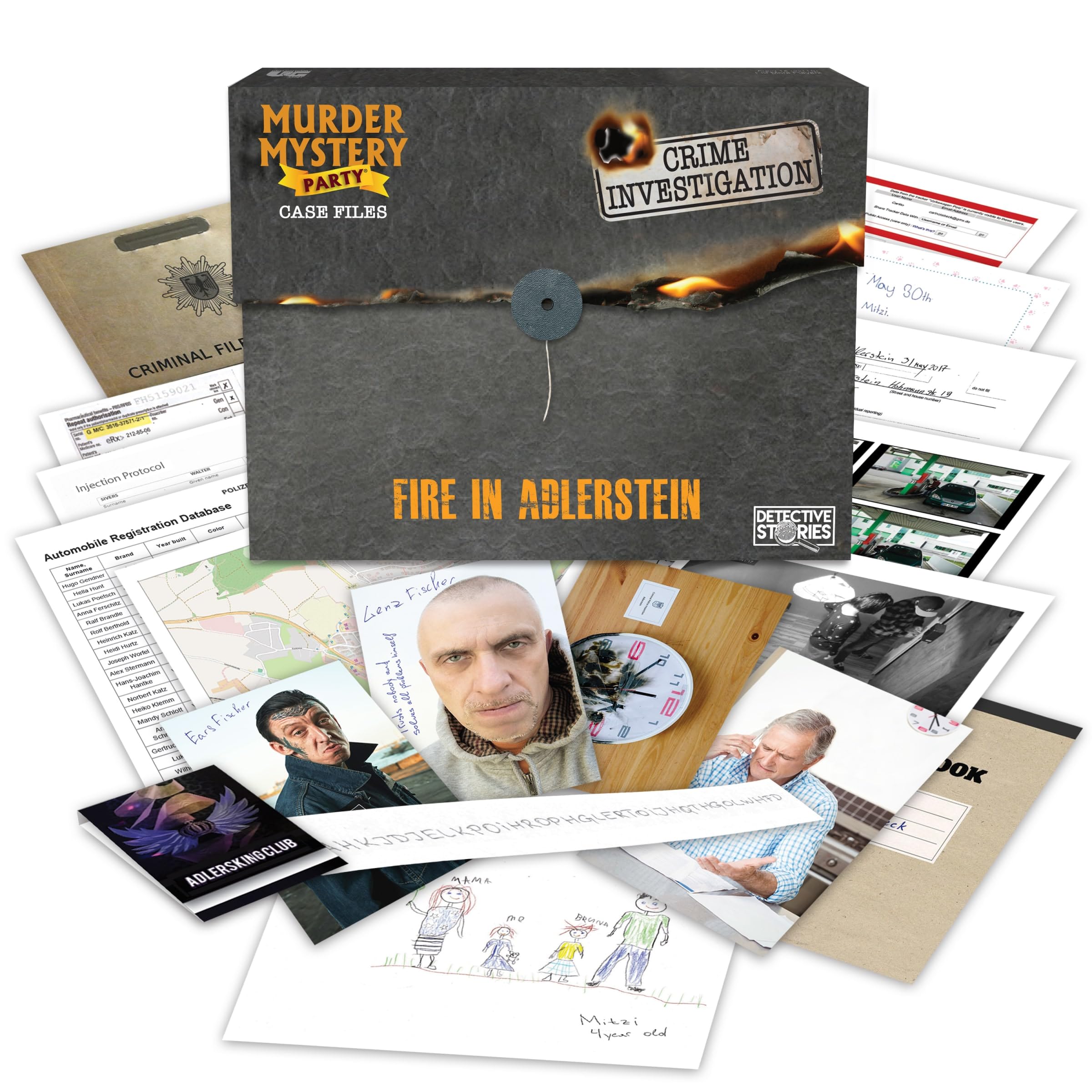 Murder Mystery Party Murder Mystery Case Files Fire in Adlerstein