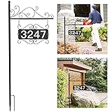 Metal Address Plaque for Outside, House Numbers for