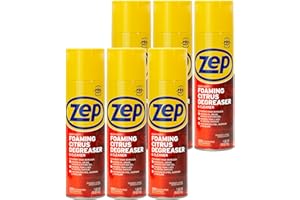 Zep Heavy-Duty Foaming Citrus Degreaser & Cleaner - 18 Oz. (Case of 6) - ZUHFD186 - Pro-Trusted Citrus Formula Cuts Through Grease & Grime with Ease