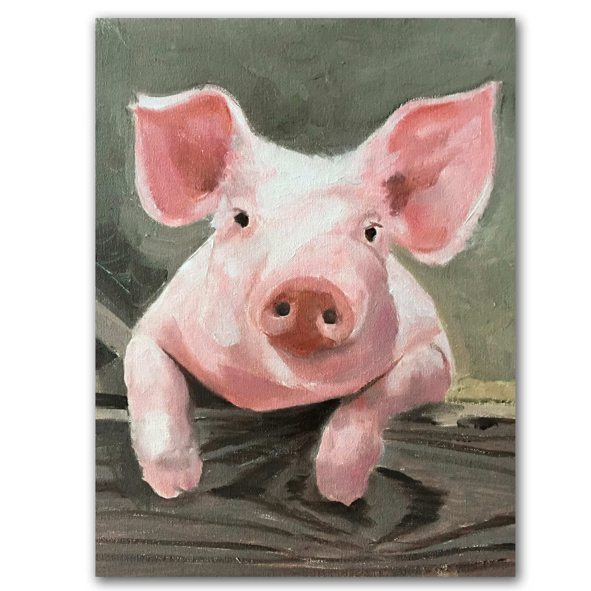 James Coates - Pig Art Print Poster Wall Art 16 x 12 inches (A3)