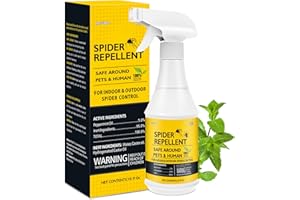 BugBai Spider Repellent for House Indoor Pet Safe, 16oz Peppermint Oil Spider Spray Outdoor Repels All Spiders, Natural Spider Killer to Get Rid of Spiders in House, Bedroom, Basement, Bathroom, Car