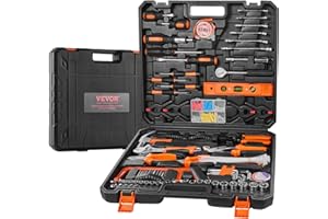 VEVOR Tool Kit, 216 Piece General Household Hand Tool Set, Home Repairing Tool Kit with Portable Tool Storage Case, for Home 