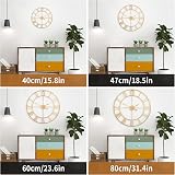 Mee 2ou 60cm Large Wall Clock Non-Ticking Roman Numerals Silent Battery Operated view 6