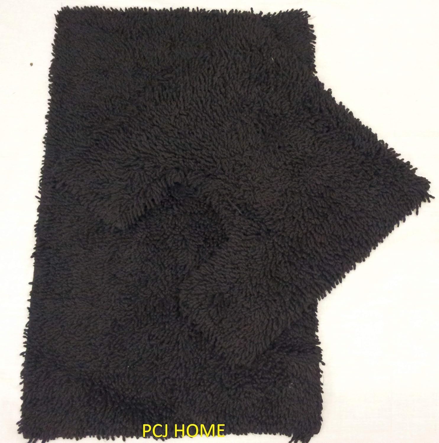 Rapport Home Cotton Twist Bath and Pedestal Mat Set, Black, 80 x 50 x 2 cm, 50 x 80 cm (Rectangular)