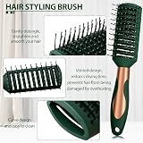 UseeShine Hair Brush Set Anti Static Detangler Paddle Oval Green view 4