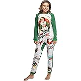 INTIMO Elf The Movie Women's OMG Santa! I Know Him! One-Piece Sleeper Pajama Union Suit