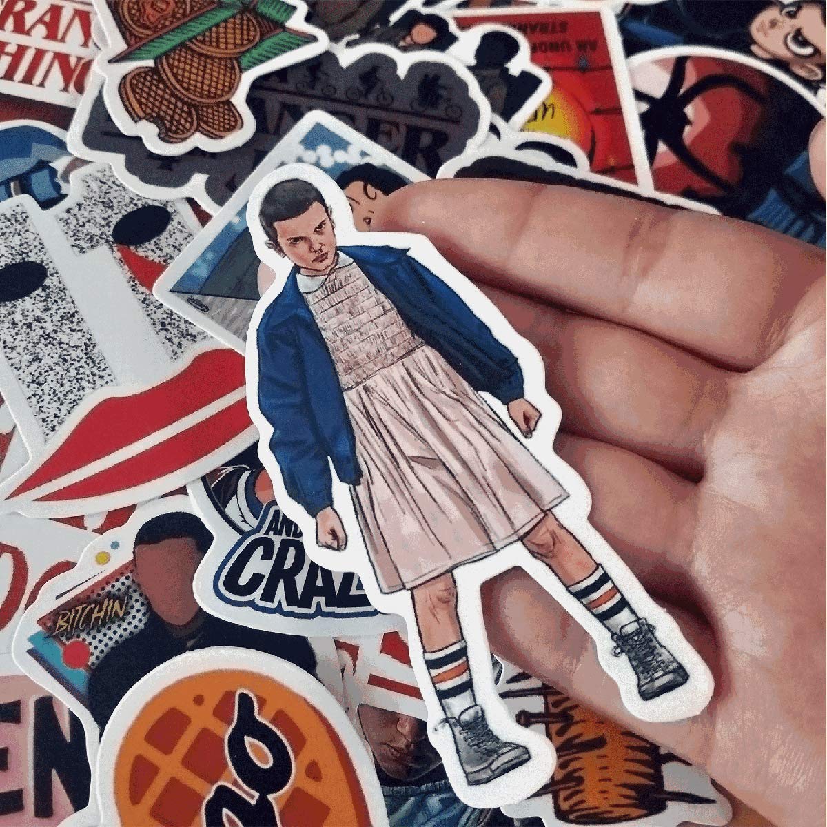 50 pcs Stranger Things Sticker Funny Waterproof Vinyl Stickers for Laptops, Hydro Flasks,Water Bottles,Computers,Phone,Skateboard