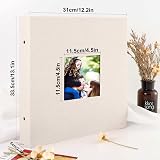 Benjia Photo Album 6x4 Slip In Linen 600 Pockets Holds 10x15cm Beige view 2