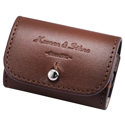 Kronen Soehne KS Unisex Herren Damen Leder Kopfhörer Tasche In-Ear-Kopfhörer Schutztasche Schutzhülle Kopfhörerhalter KB094