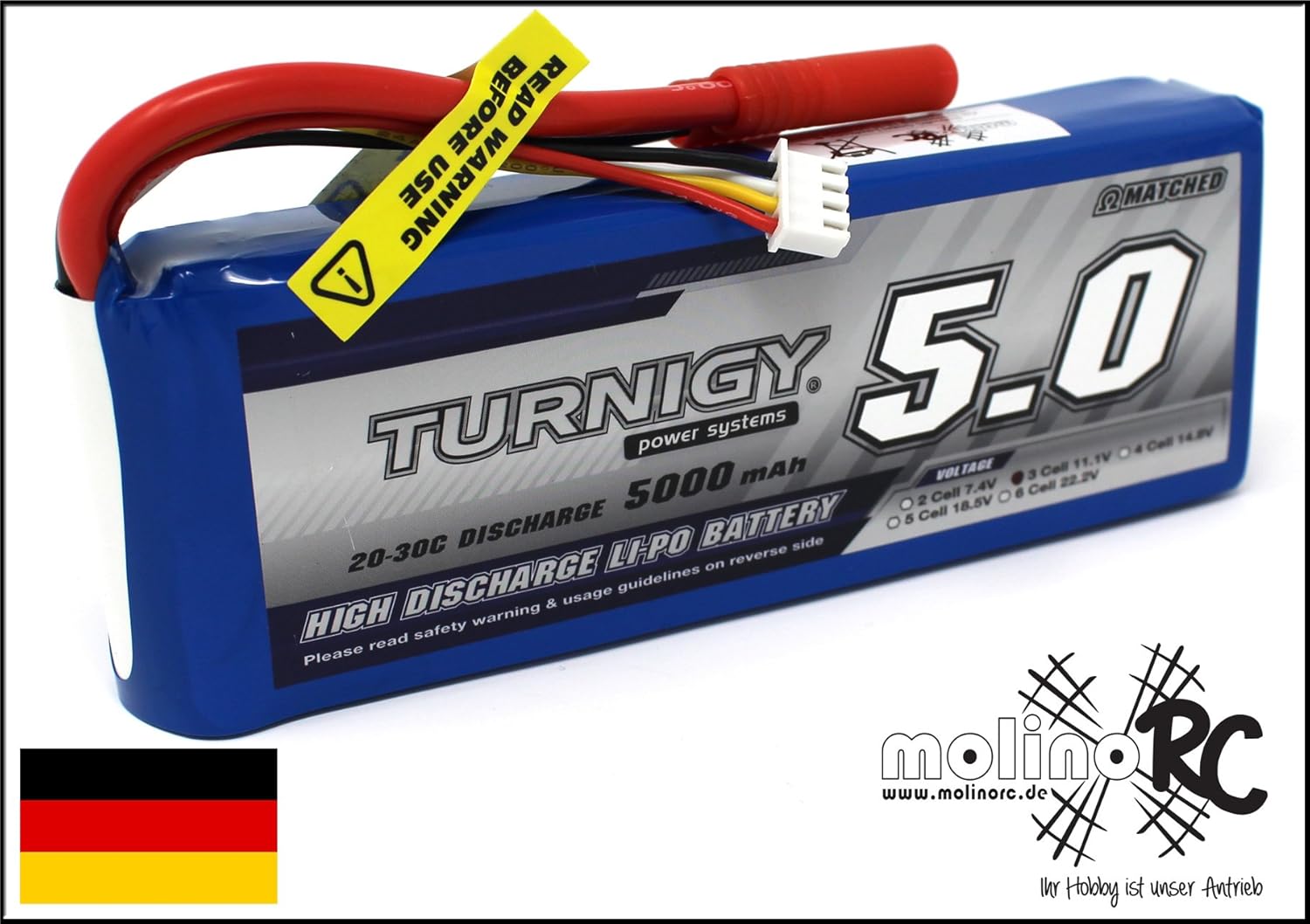 Turnigy Batteria Lipo da 5000 mAh 3S 11,1 V Amazon.it Elettronica