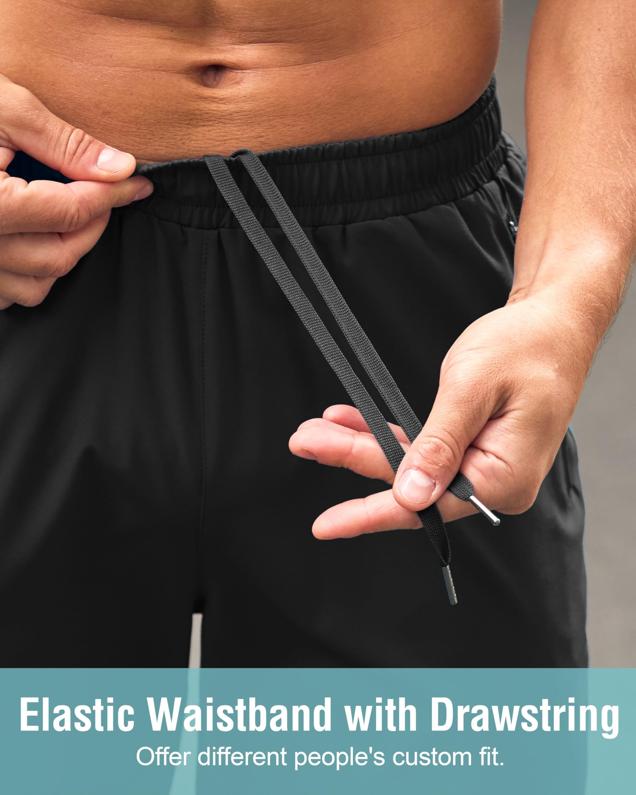 G Gradual Men's Athletic Running Shorts with Zipper Pockets Quick Dry 7