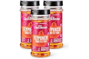 AUNT FANNIE'S Aunt Fannie’s FlyPunch Fruit Fly Trap (3 Pack): for Indoor and Kitchen Use – Made with Plant Based Ingredients