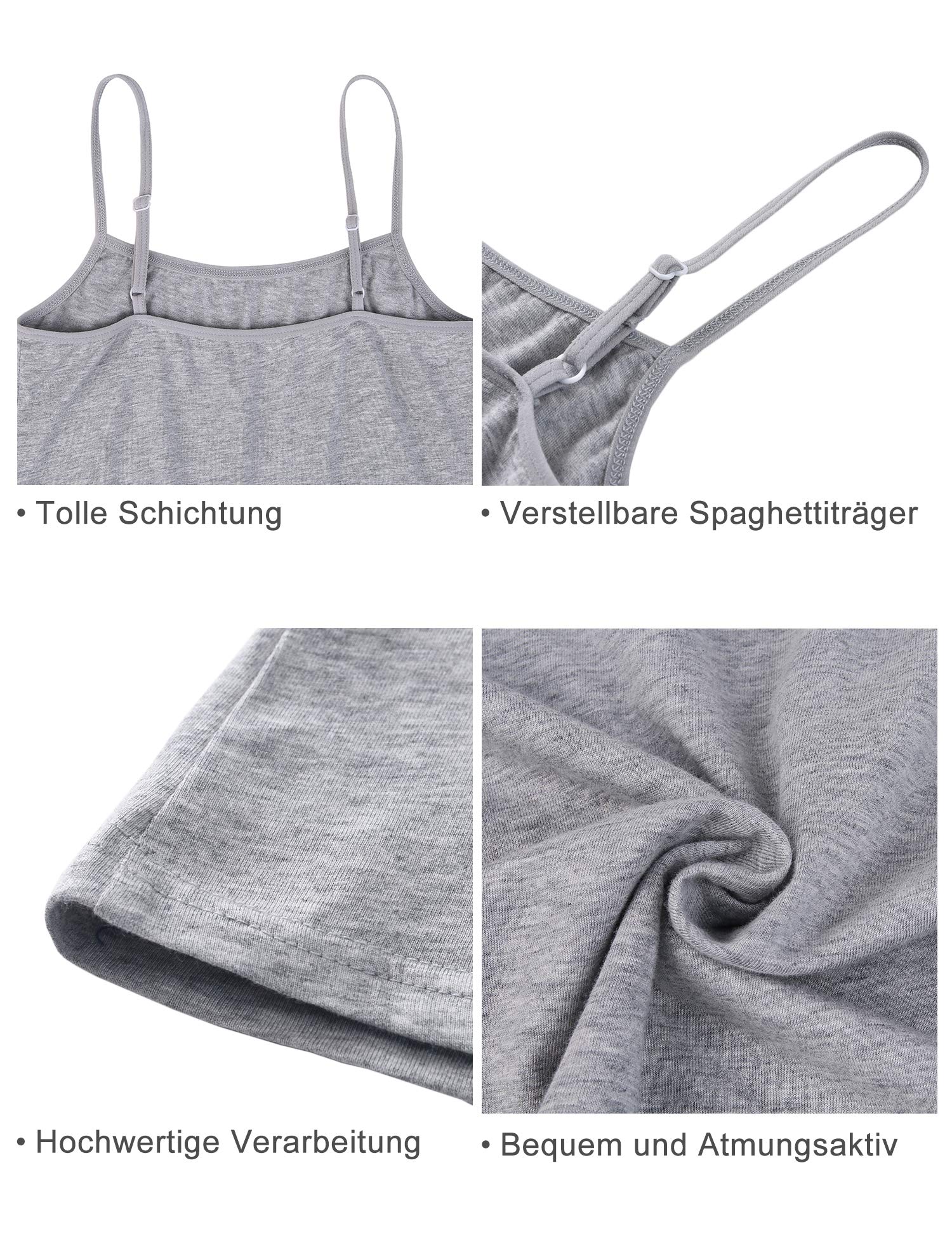 Sutasty Women\'s Camisole Tops Ladies Trim Vest,Pack of 4 (SS002W/Mixed ColourM)