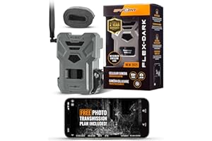 SPYPOINT Flex-Dark Cellular Trail Camera, 40MP Photos, 1080p Video + Sound, No-Glow Game Camera, Hunting Night Vision, Motion