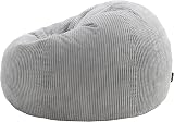 icon Kingston Cord Bean Bag Set of 2 Dawn Grey Large with Filling Included view 5
