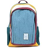 DIME BAGS Large Backpack Made with 100% Nepali Hemp, Roomy Storage with Multi-Compartments & Hidden Pocket, Adjustable Shoulder Straps, Unisex Bag for Travel & Daily Use, Naturals Pioneer (Boho Blue)
