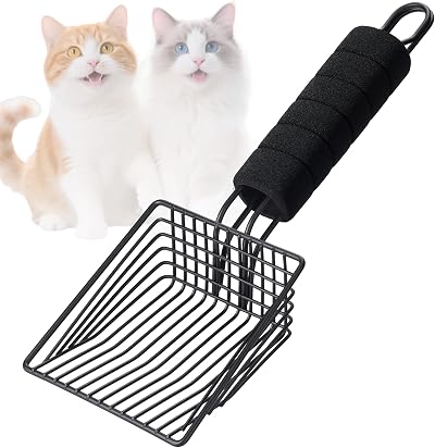 BasicForm Metal Cat Litter Scoop – Fast Sifting Deep Shovel with Comfy Handle