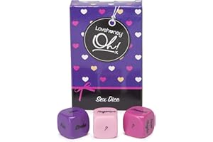 Lovehoney Oh! Multicoloured Dice Game for Couples - Adult Role Play or Foreplay - Small and Travel Friendly - Pack of 3