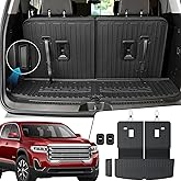 JOULARISE Cargo Mat Backrest Mats 2-in-1 Design for 2017-2023 GMC Acadia 6/7 Seats Accessories, All-Weather TPE Trunk Mat Cargo Liner Protector SLE/SLT/AT4/DENALI(Cargo Mat with Backrest Mats)
