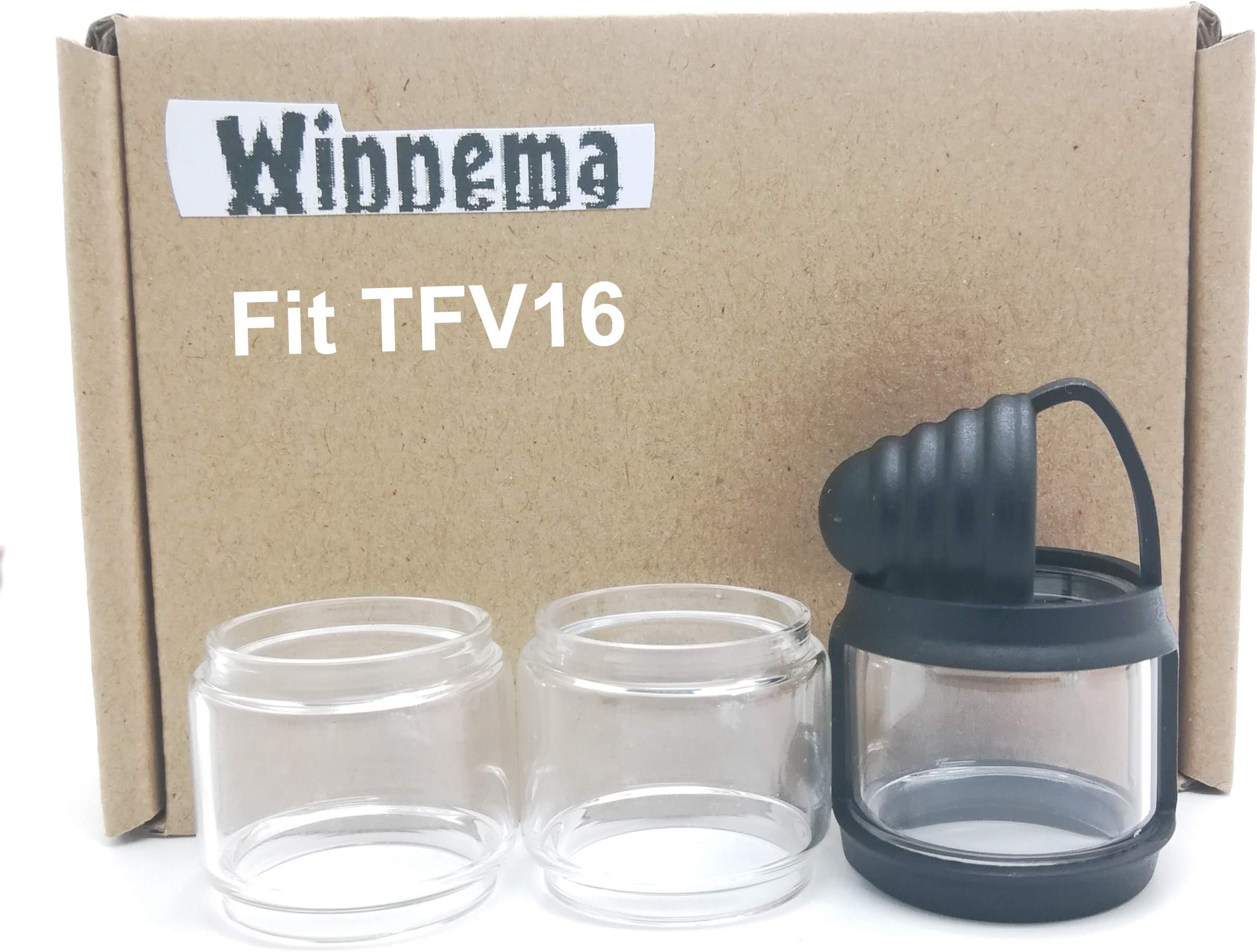 Winnema Rubber Bands Ring Anti Slip for 26mm OD 24mm Tall 9mL Bulb Glass Attached Dust Cap Cover Protection Skin (Black)