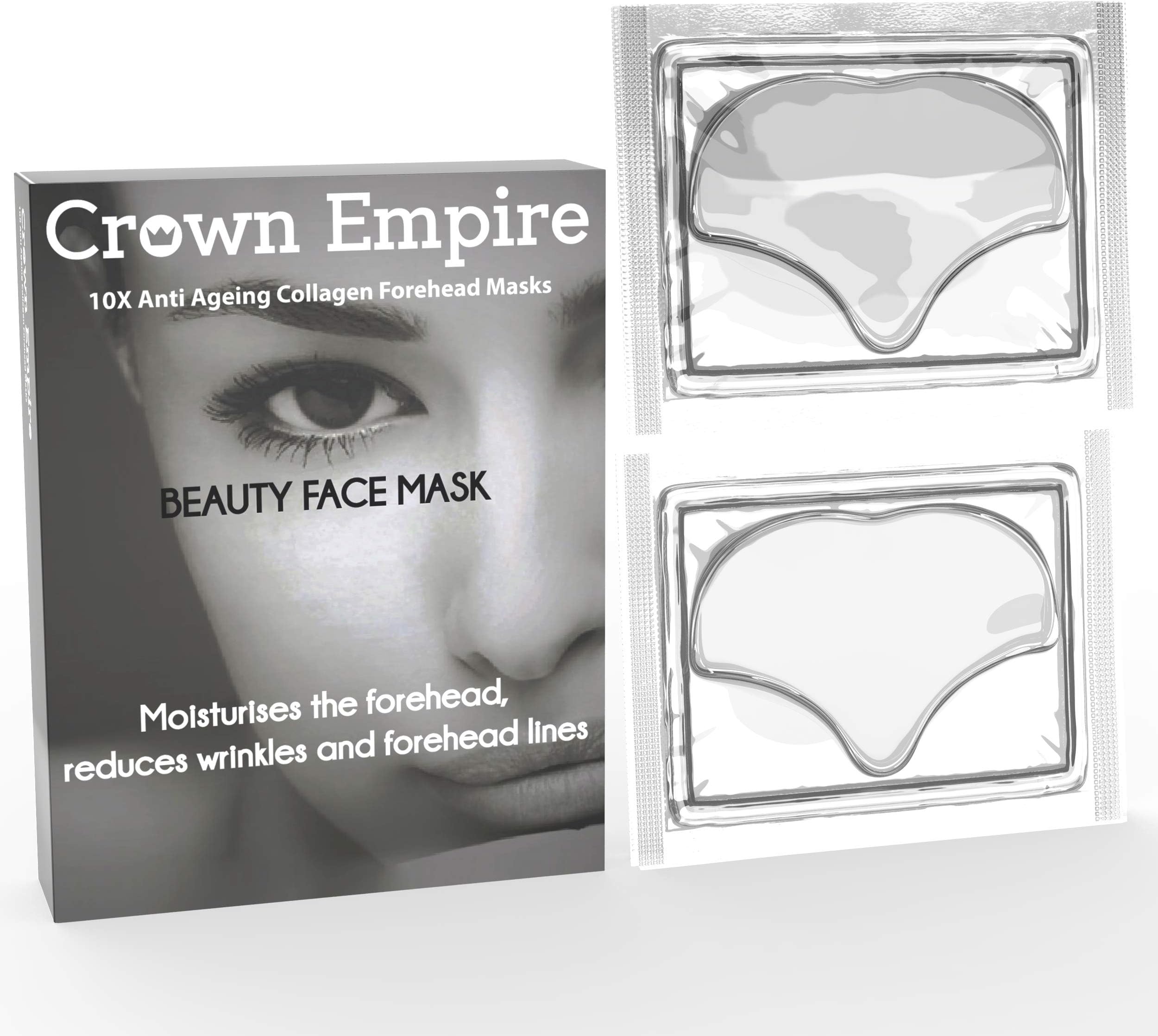 Crown Empire Transparent Anti Ageing Collagen Forehead Mask, Anti Wrinkle Patches, skin hydration frown line remover, Gel Pads, Beauty Masks for Women