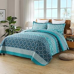 Travan Boho Stripe Quilt Sets Floral Printed