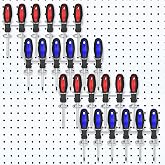 Ripeng 4 Pieces Pegboard Screwdriver Holder PegBoard Tool Holders, Silver | Racks Accessories, MultiRing Organizer, Six Tool Organizer, Pegboards, Pliers