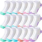 Bemeol Girls Socks 18 Pairs Ankle Socks for Girls Soft Athletic Low Cut Sock for Kids